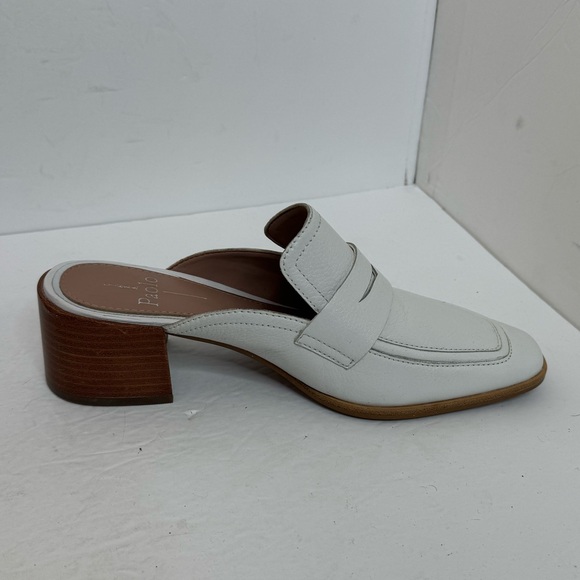 Linea Paolo Galia Pebbled Leather Mules White - Picture 5 of 10